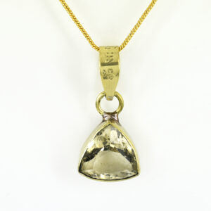 Citrine Mantra Pendant – Aum Brhaspataye Namah