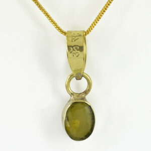 Rare 2.5 gYellow Sapphire Pendant with "Om Brihaspataye Namah" Mantra