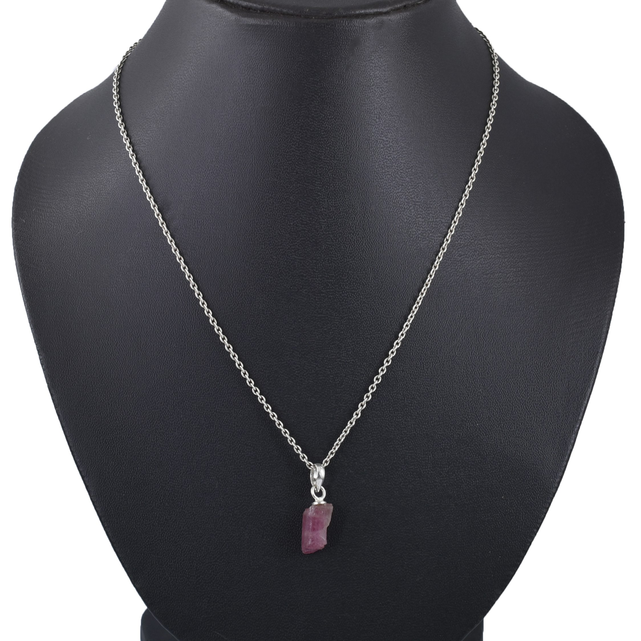 Natural Ruby Rough Cut Pendant in 925 Sterling Silver | Birthstone Gemstone Pendant with Free Chain | Gift for Love & Wife - Image 7