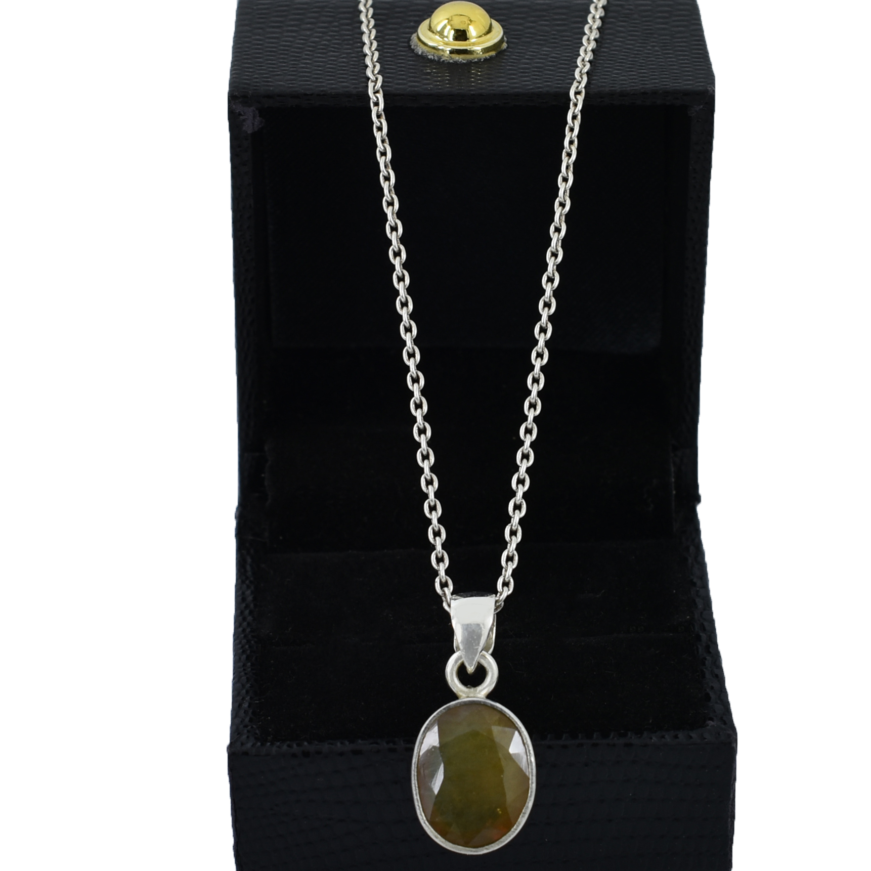 Pukhraj Gemstone Pendant, Birthstone Jewelry, Yellow Sapphire - Image 4