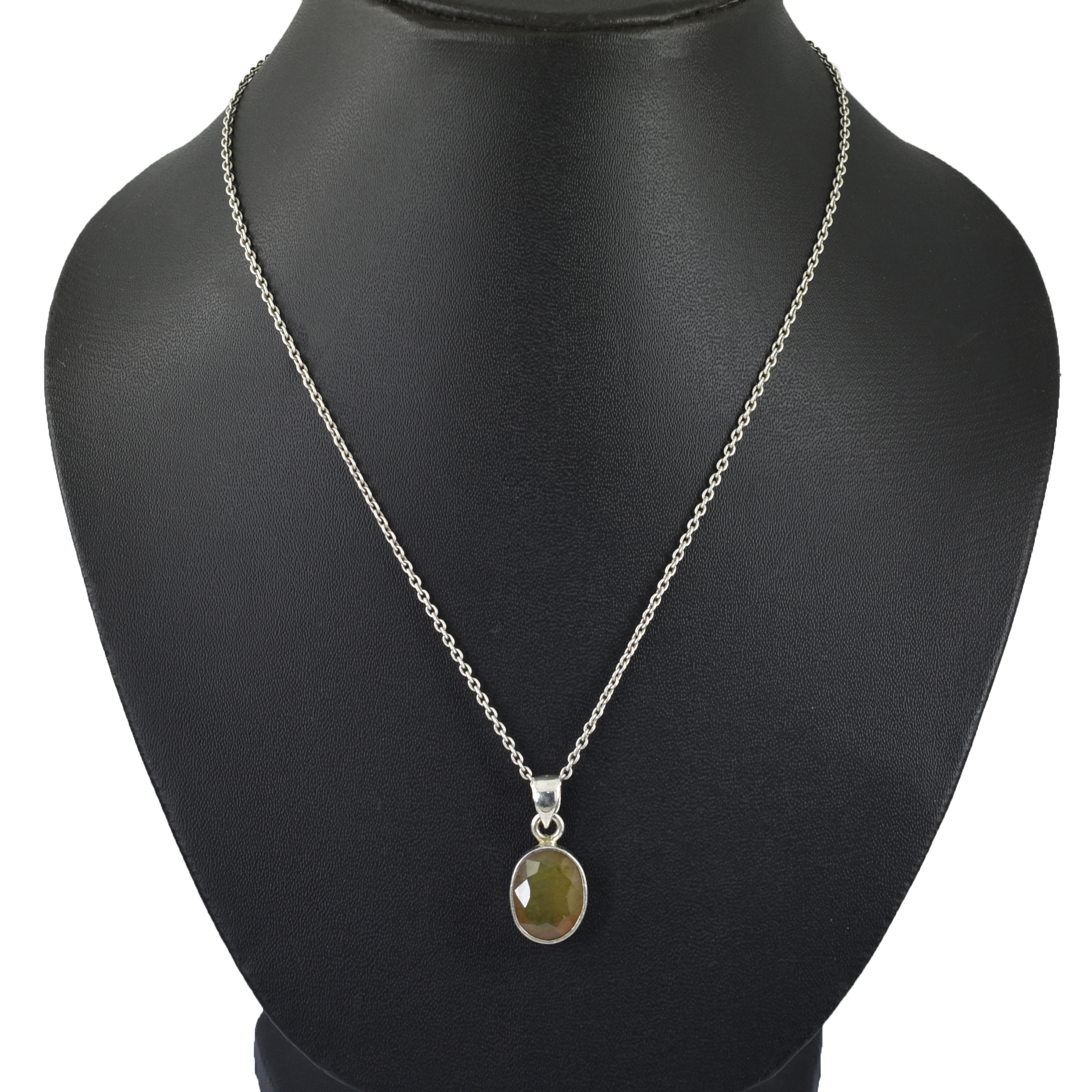 Pukhraj Gemstone Pendant, Birthstone Jewelry, Yellow Sapphire - Image 3