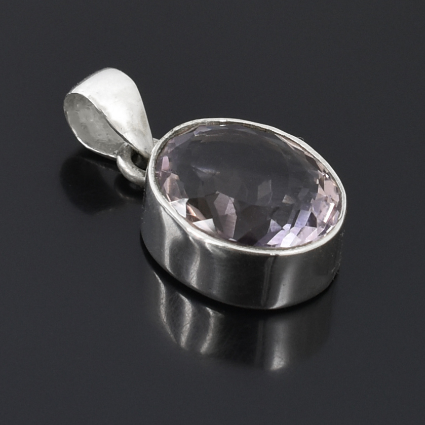 Natural Amethyst Oval Cut Pendant, 16X 13.5 mm ,925 Sterling Silver ,6 gram Gemstone Pendant with Free Chain ,February Birthstone ,Gift For Love - Image 7