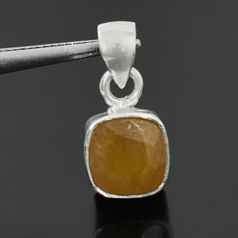 Pukhraj Gemstone Pendant, Birthstone Jewelry, Yellow Sapphire Astrology Pendant - Image 3