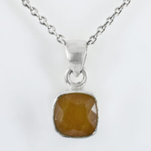 Pukhraj Gemstone Pendant, Birthstone Jewelry, Yellow Sapphire Astrology Pendant