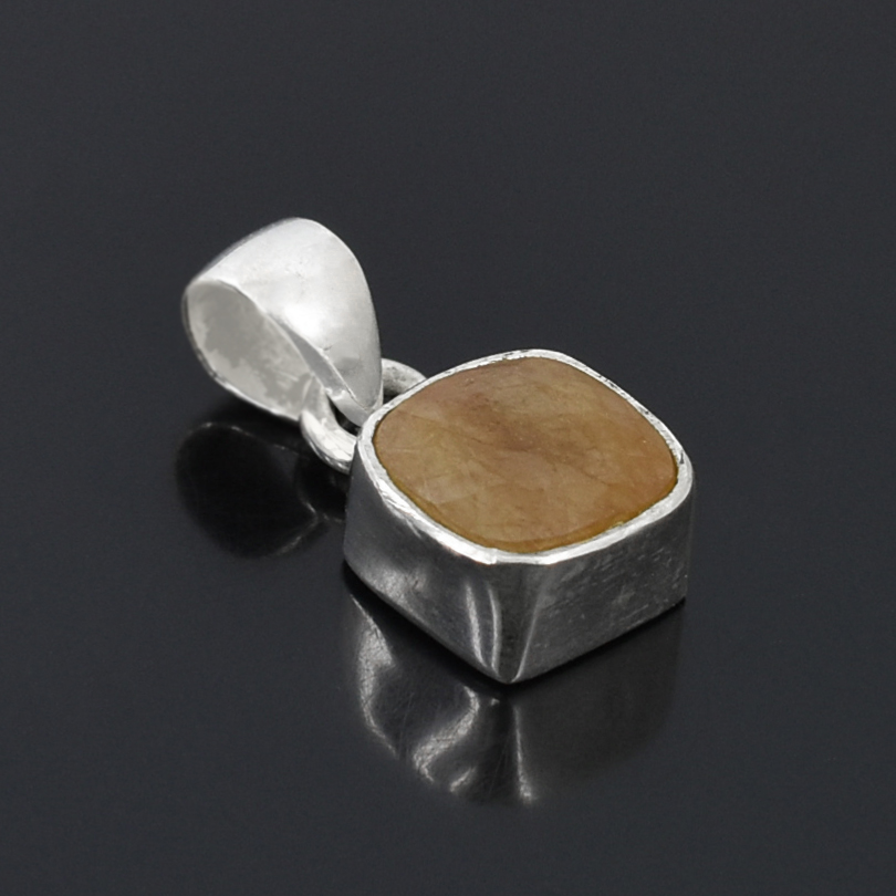 Pukhraj Gemstone Pendant, Birthstone Jewelry, Yellow Sapphire Astrology Pendant - Image 4