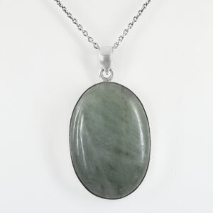 Aquamarine Pendant Necklace in 925 Sterling Silver | Oval Cut March Birthstone Jewelry | Gift for Love & Wife