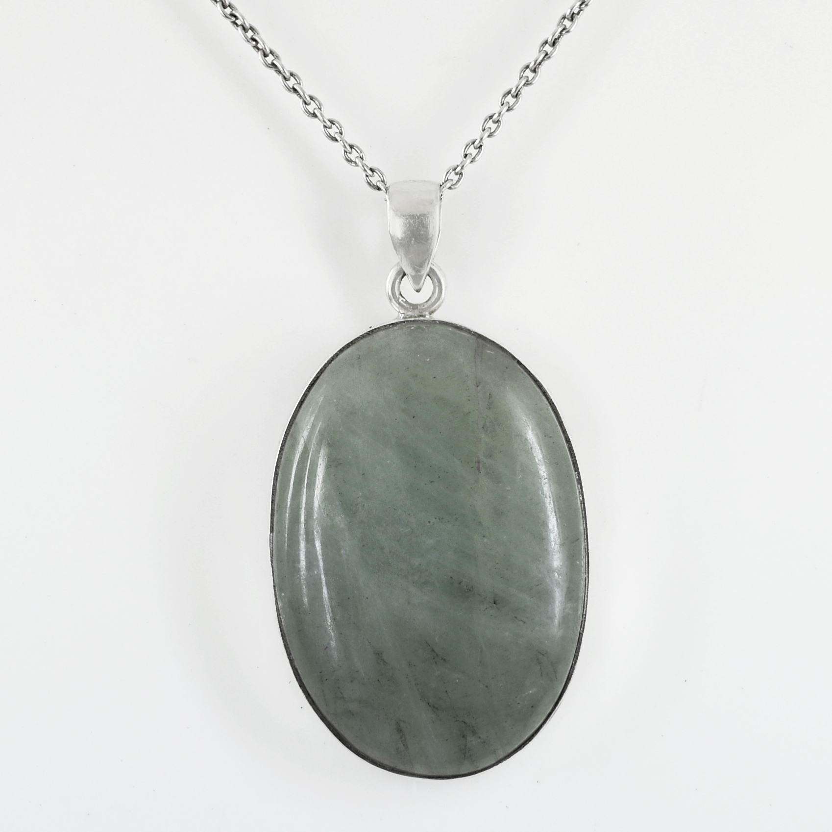 Aquamarine Pendant Necklace in 925 Sterling Silver | Oval Cut March Birthstone Jewelry | Gift for Love & Wife