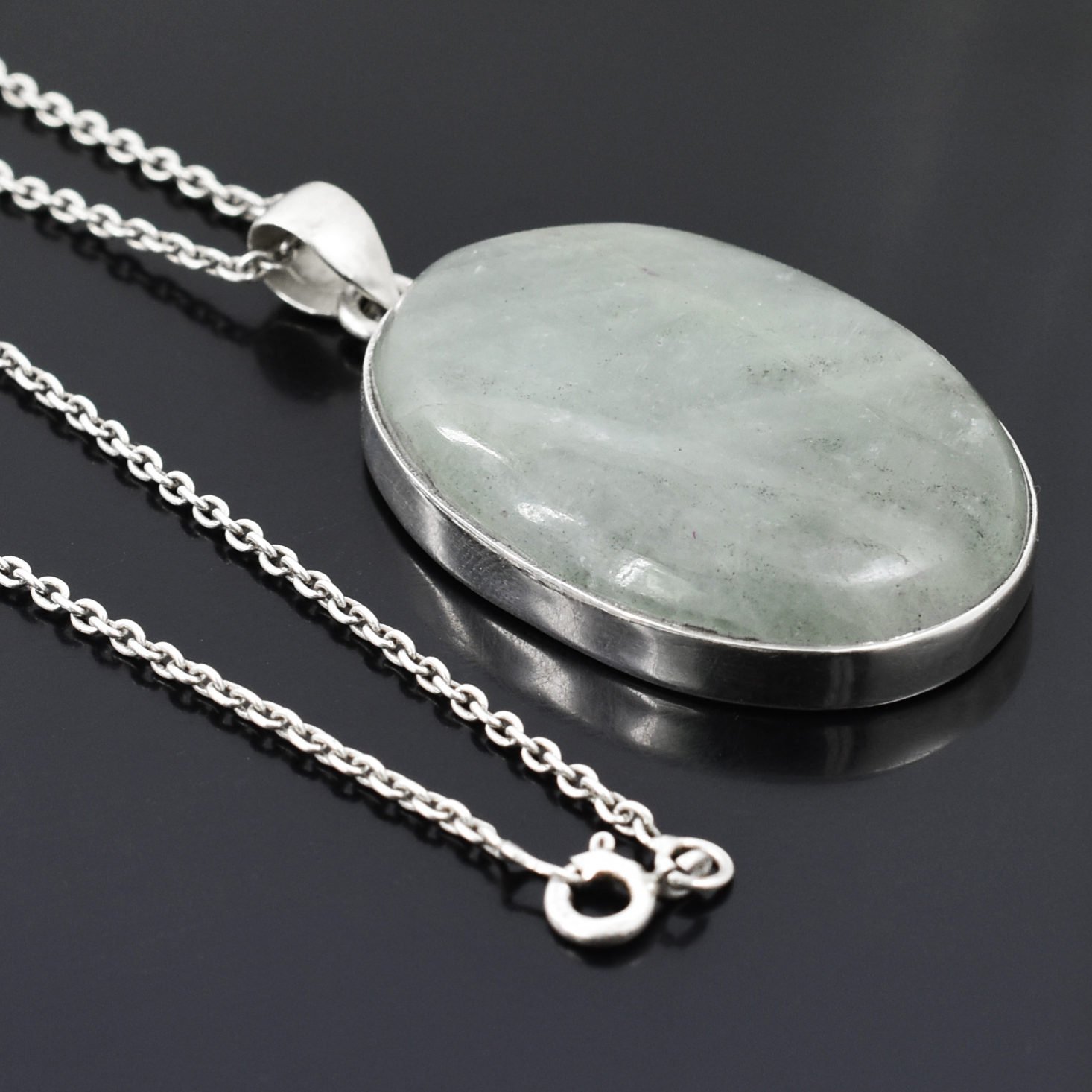 Aquamarine Pendant Necklace in 925 Sterling Silver | Oval Cut March Birthstone Jewelry | Gift for Love & Wife - Image 7