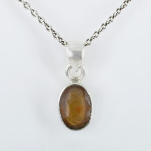 Pukhraj Gemstone Pendant, Birthstone Jewelry, Yellow Sapphire Astrology Pendant