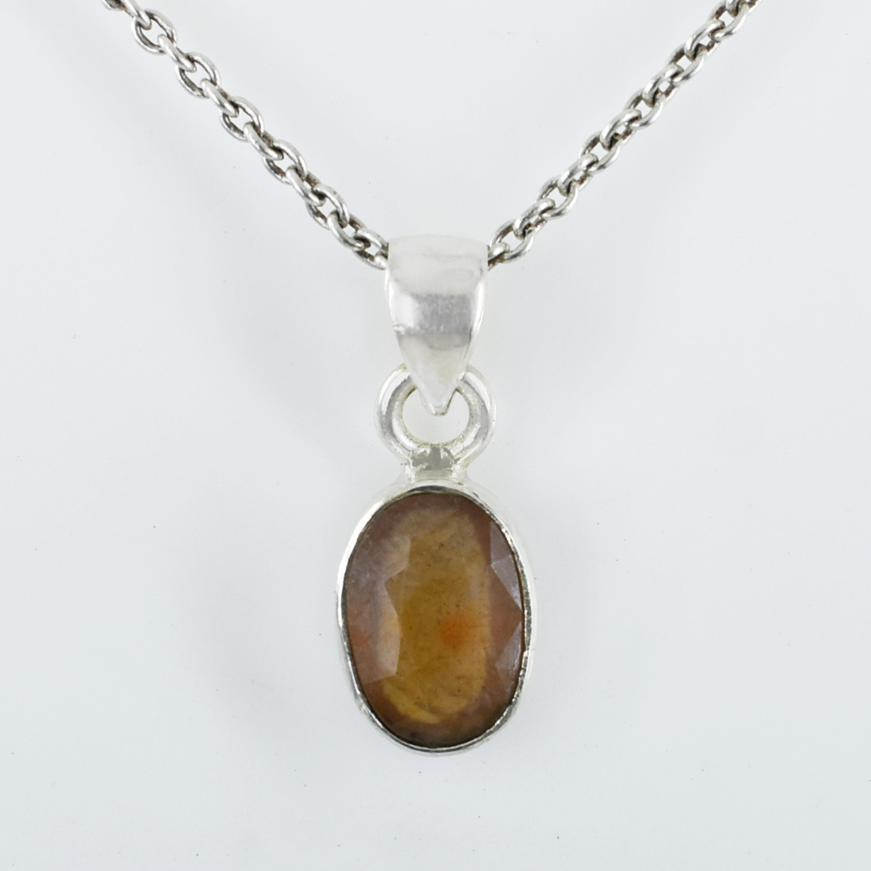 Pukhraj Gemstone Pendant, Birthstone Jewelry, Yellow Sapphire Astrology Pendant