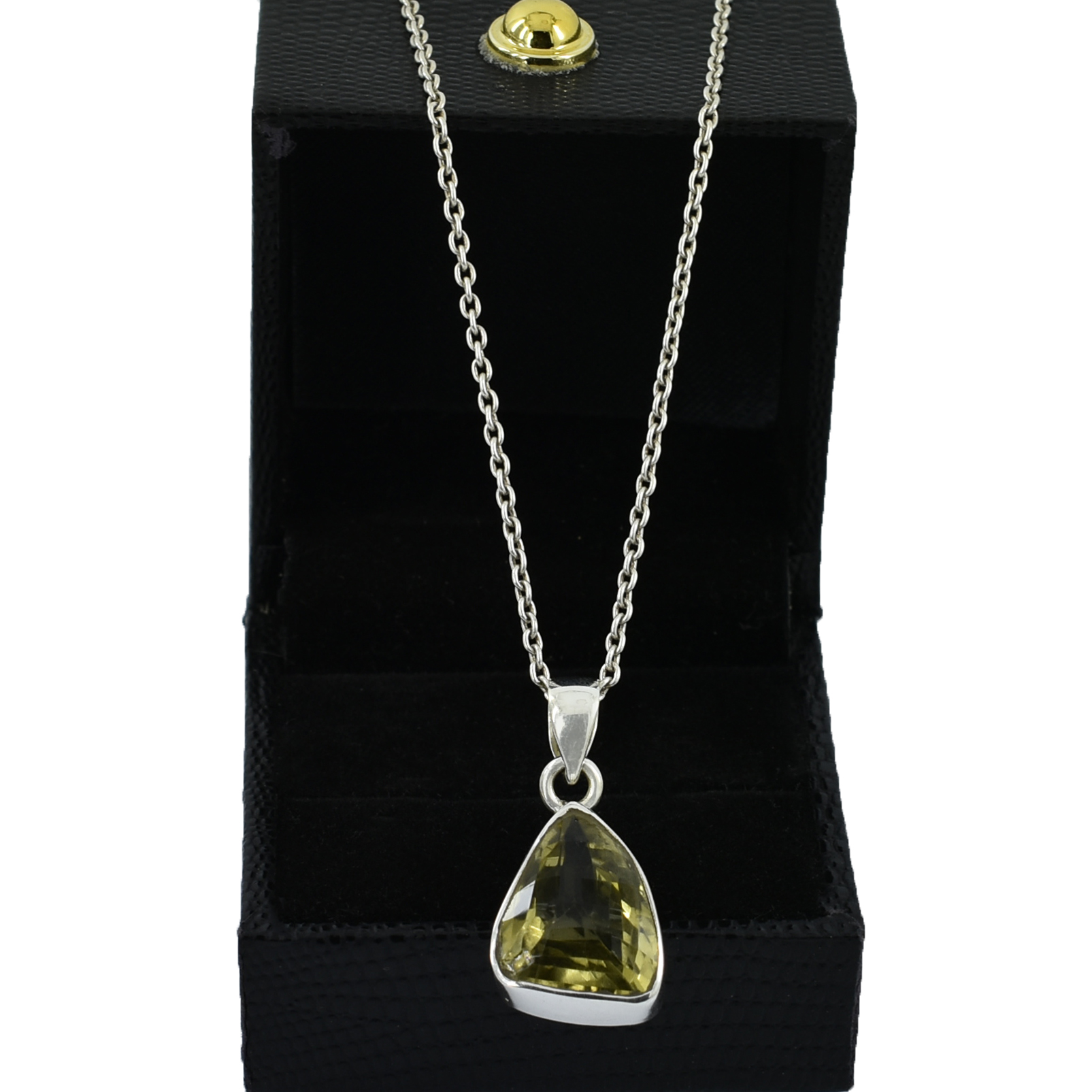 Citrine Mantra Pendant – Aum Brhaspataye Namah | Panchdhatu Metal | Jupiter (Guru) Yantra Pendant - Image 5