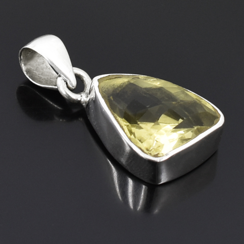 Citrine Mantra Pendant – Aum Brhaspataye Namah | Panchdhatu Metal | Jupiter (Guru) Yantra Pendant - Image 2