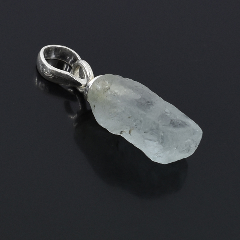 Aquamarine Pendant – Blue Gemstone – 15 x 6 mm – 2 Gram – 925 Sterling Silver – Healing - Image 6