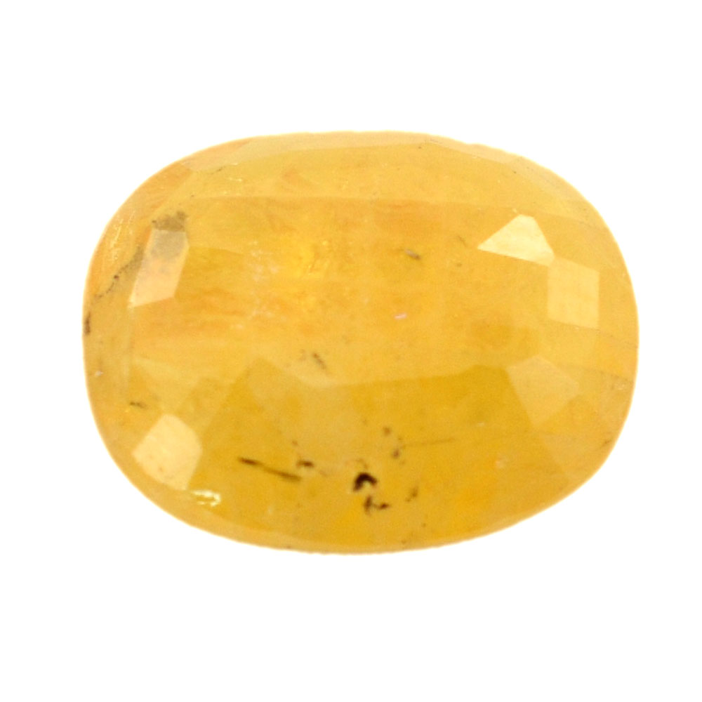 Natural Yellow Sapphire (Pukhraj) 3.35 Carat Certified Gemstone – Oval Mixed Cut Yellow Pukhraj for Jupiter (Guru)