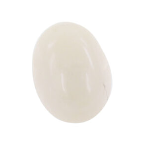 Natural White Opal (Safed Opal) 3.10 Carat Oval Cabochon Certified Gemstone
