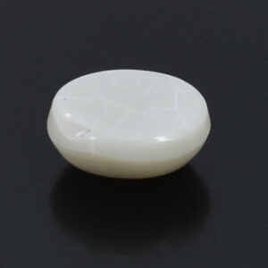 White Opal Gemstone | 3.10 Ct Oval Cabochon Cut | 11.11 x 8.22 x 5.46 mm