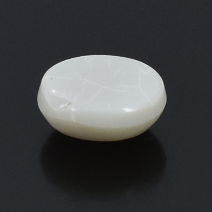 Natural White Opal (Safed Opal) 3.10 Carat Oval Cabochon Certified Gemstone - Image 5