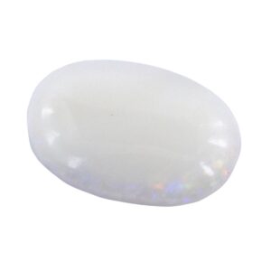 Natural White Opal Gemstone |3 Ct Oval Cabochon Cut | 13.10 x 8.40 x 3.90 mm | Birthstone Jewelry | Healing Crystal