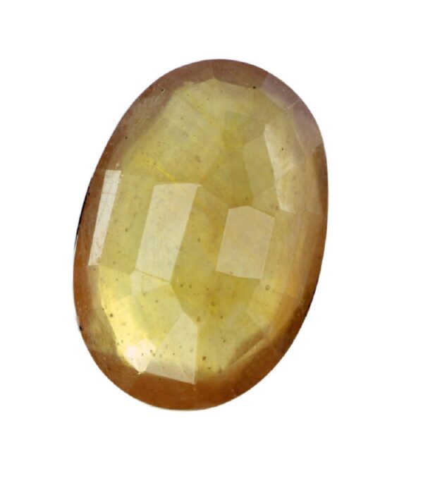 Natural 7.12 Cts Yellow Sapphire Gemstone – Oval Mixed Cut for Making Jewelry, Prosperity, Health & Success! - Image 4
