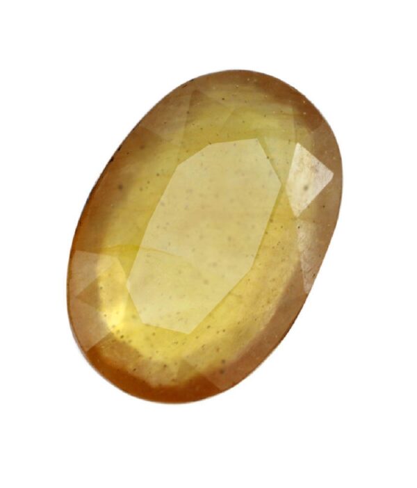 Natural 7.12 Cts Yellow Sapphire Gemstone – Oval Mixed Cut for Making Jewelry, Prosperity, Health & Success!