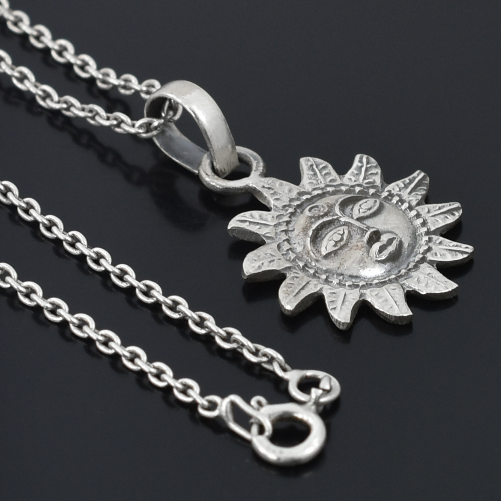 925 Sterling Silver Sun Pendant | 14.20 Ct | 20 x 19 x 2.5 mm | Handmade Spiritual Jewelry - Image 7