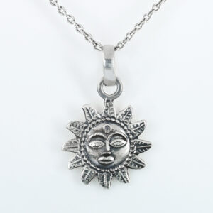 925 Sterling Silver Sun Pendant | 14.20 Ct | 20 x 19 x 2.5 mm | Handmade Spiritual Jewelry