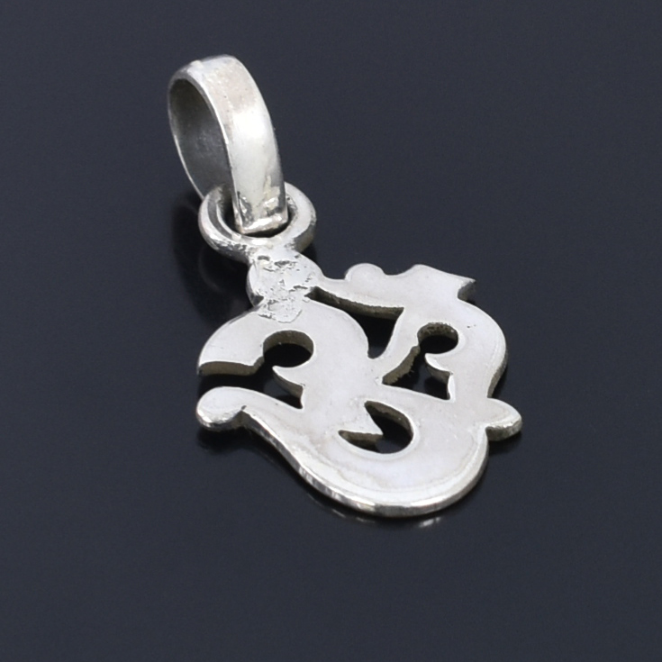 925 Sterling Silver Om Pendant - Image 2