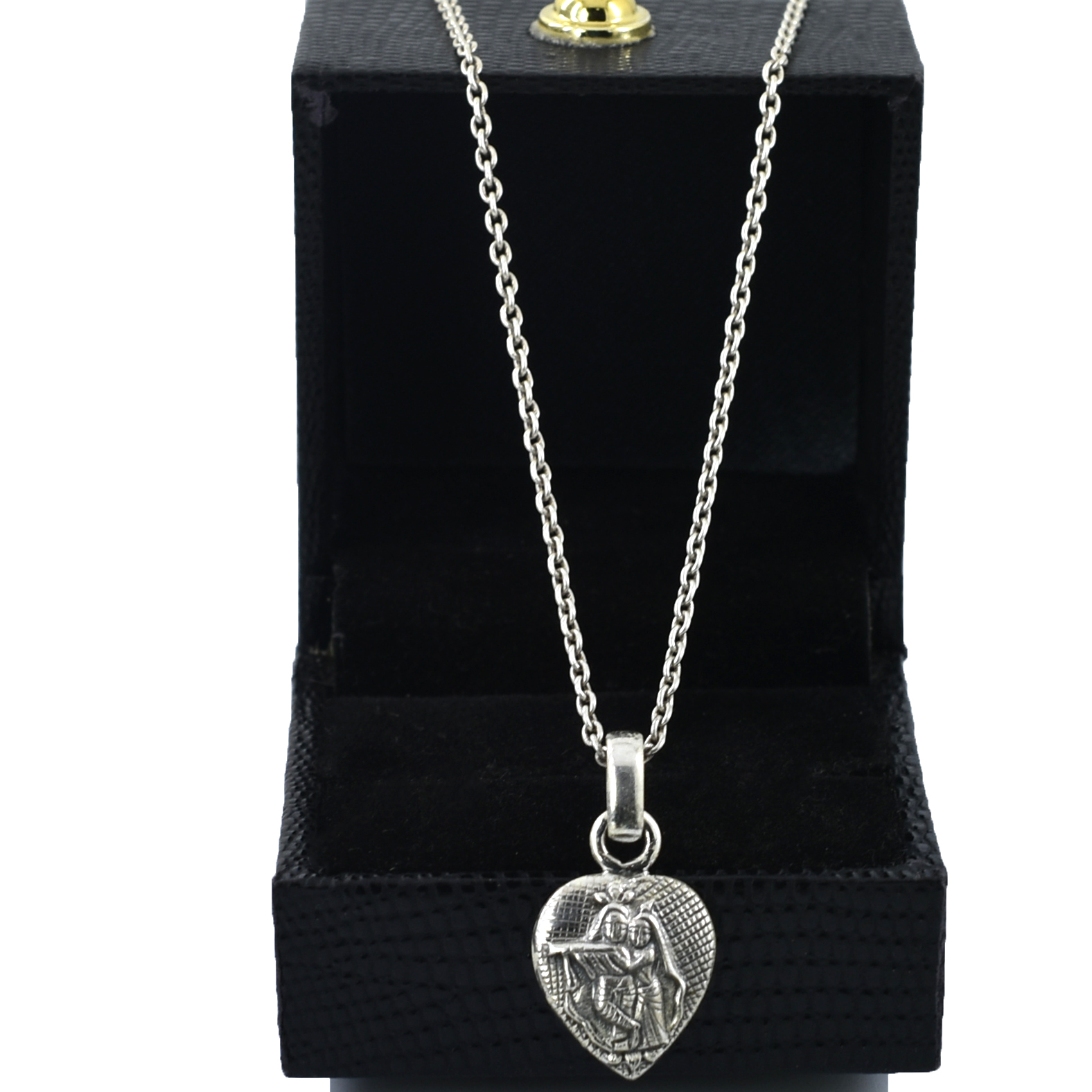 925 Sterling Silver Radha Krishna Pendant - Image 5