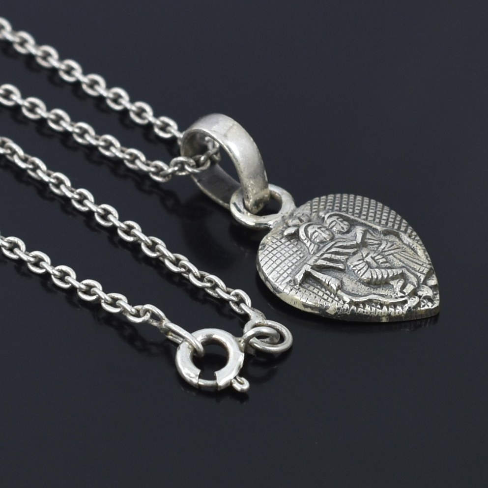 925 Sterling Silver Radha Krishna Pendant - Image 3