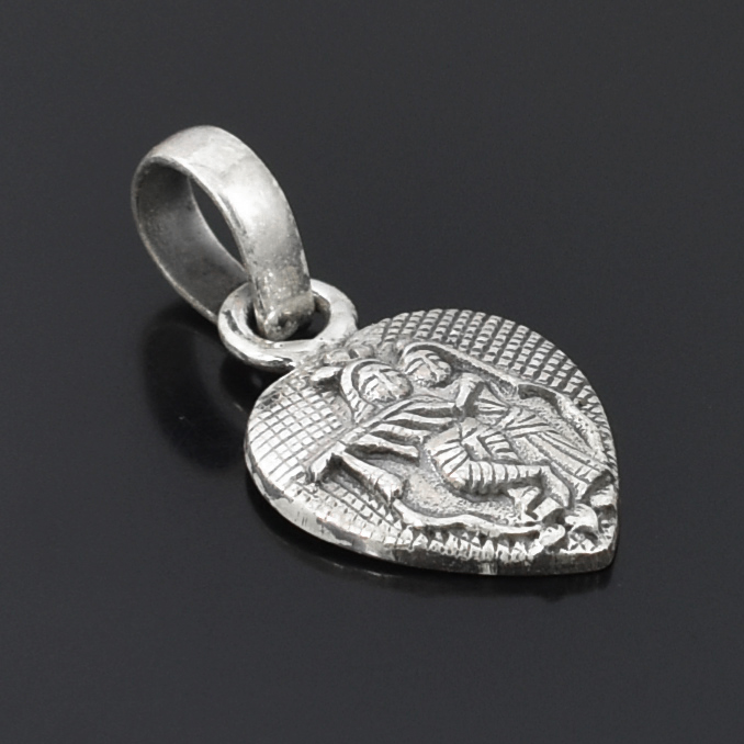 925 Sterling Silver Radha Krishna Pendant - Image 2