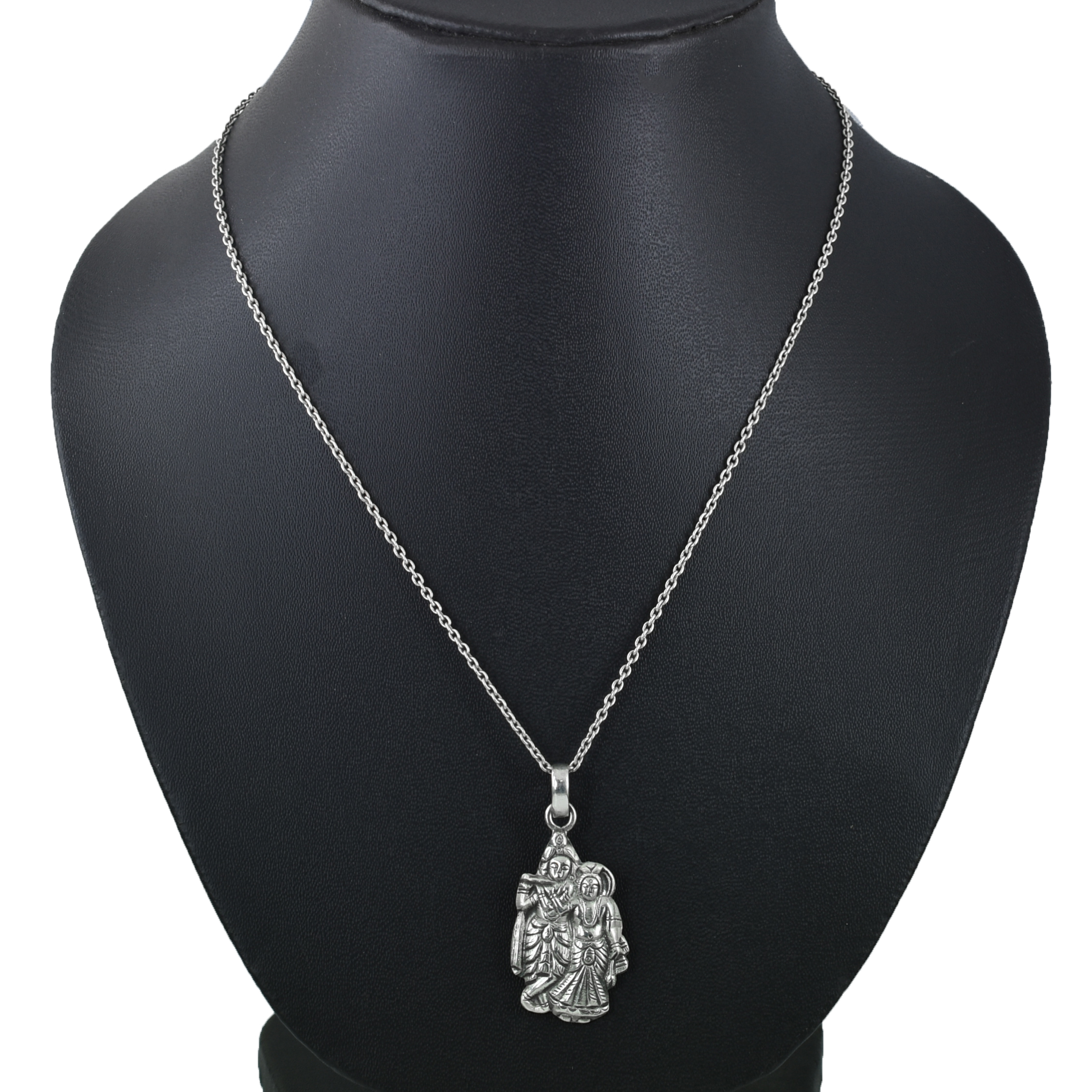 925 Sterling Silver Radha Krishna Pendant - Image 4