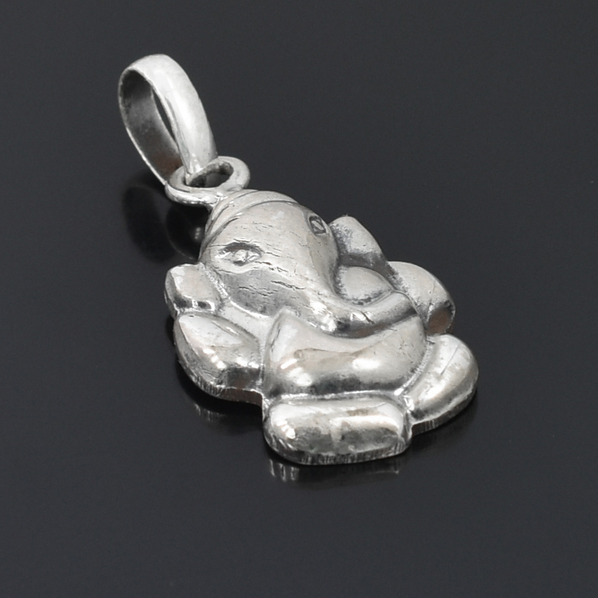 925 Sterling Silver Lord Ganesha Pendant | 19.55 Ct | 24 x 17.5 x 5 mm | Handmade Spiritual Jewelry - Image 2