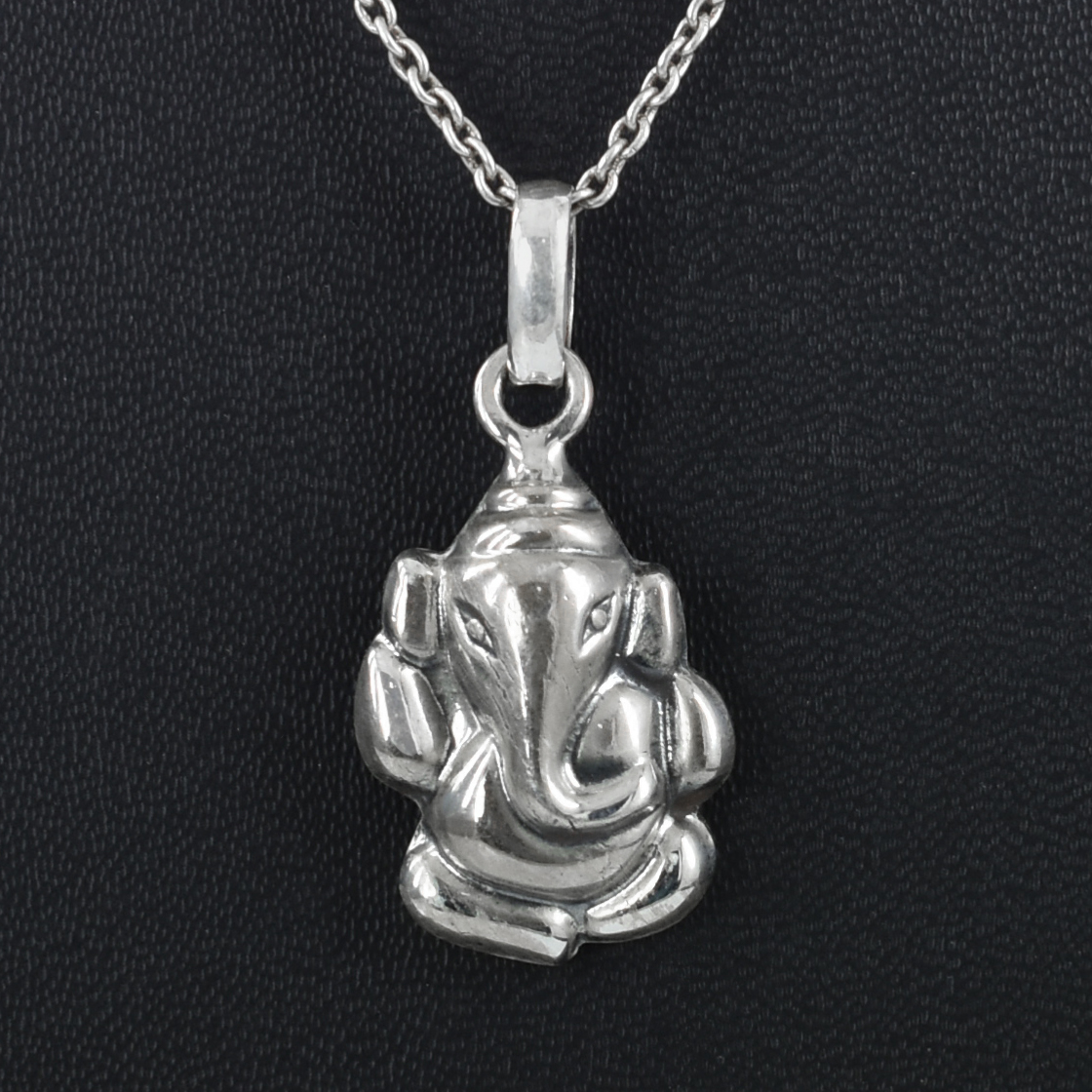 925 Sterling Silver Lord Ganesha Pendant | 19.55 Ct | 24 x 17.5 x 5 mm | Handmade Spiritual Jewelry