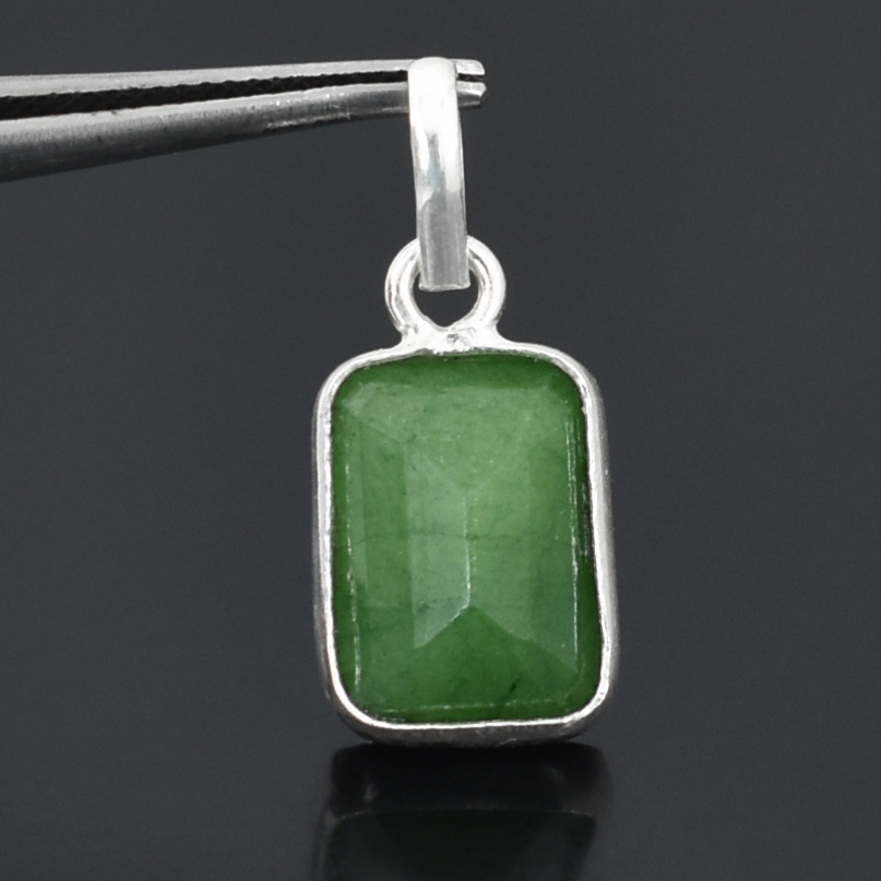 Energized Emerald Gemstone Mantra Pendant For Mercury Planet- Certified Gemstone, Unisex - Image 8