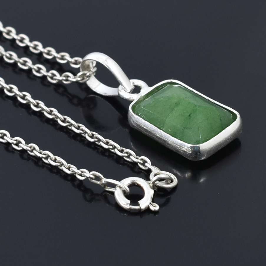 Energized Emerald Gemstone Mantra Pendant For Mercury Planet- Certified Gemstone, Unisex - Image 6