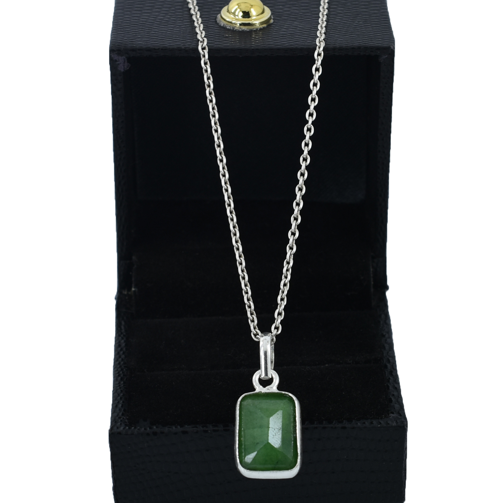 Energized Emerald Gemstone Mantra Pendant For Mercury Planet- Certified Gemstone, Unisex - Image 2