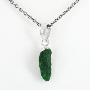 Emerald Gemstone Mantra Pendant For Mercury Planet- Certified Gemstone, Unisex