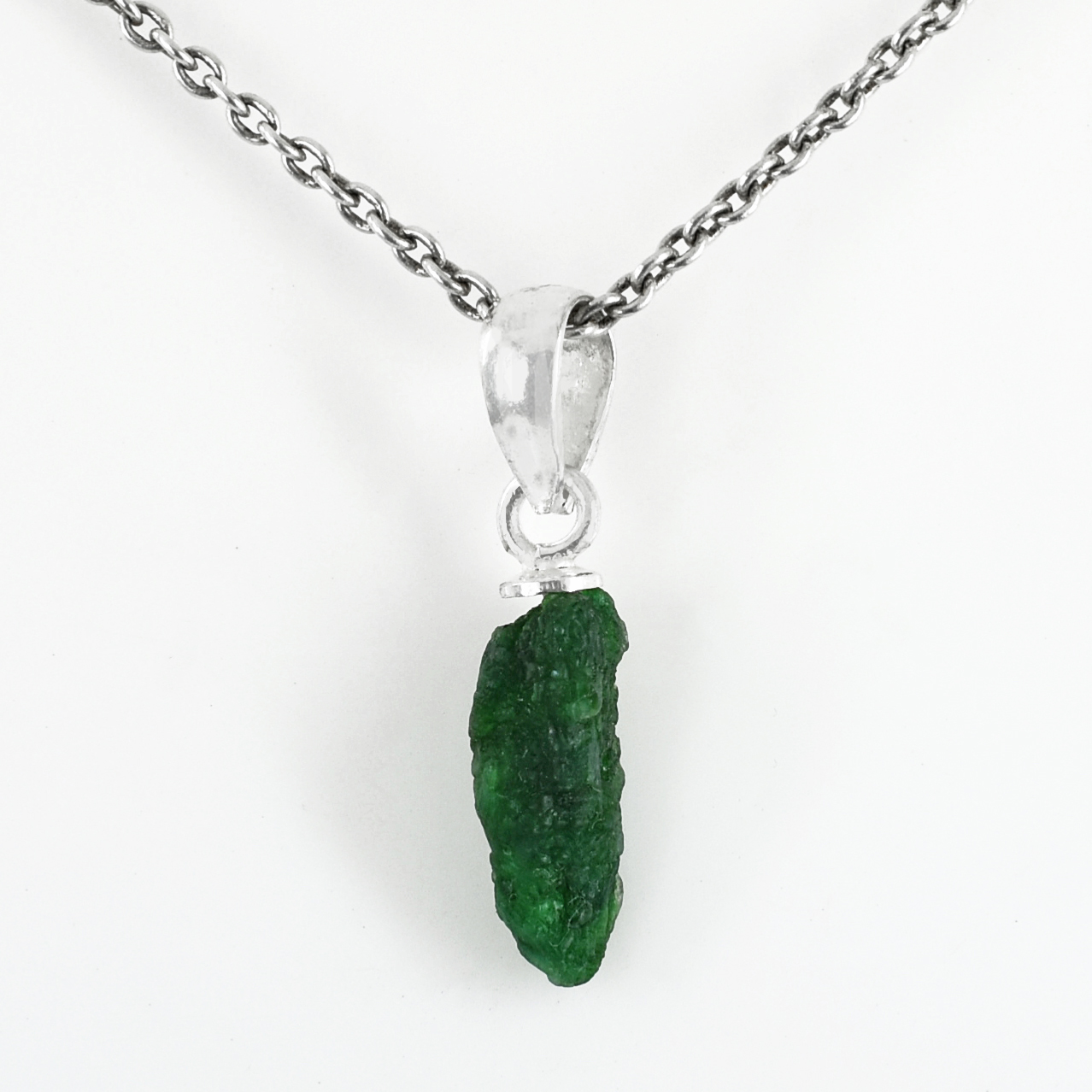 Emerald Gemstone Mantra Pendant For Mercury Planet- Certified Gemstone, Unisex