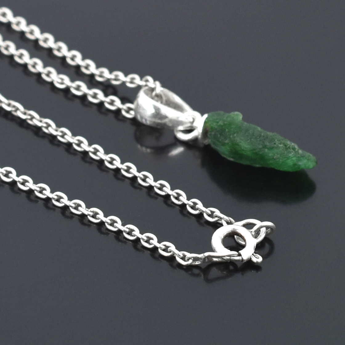 Emerald Gemstone Mantra Pendant For Mercury Planet- Certified Gemstone, Unisex - Image 5