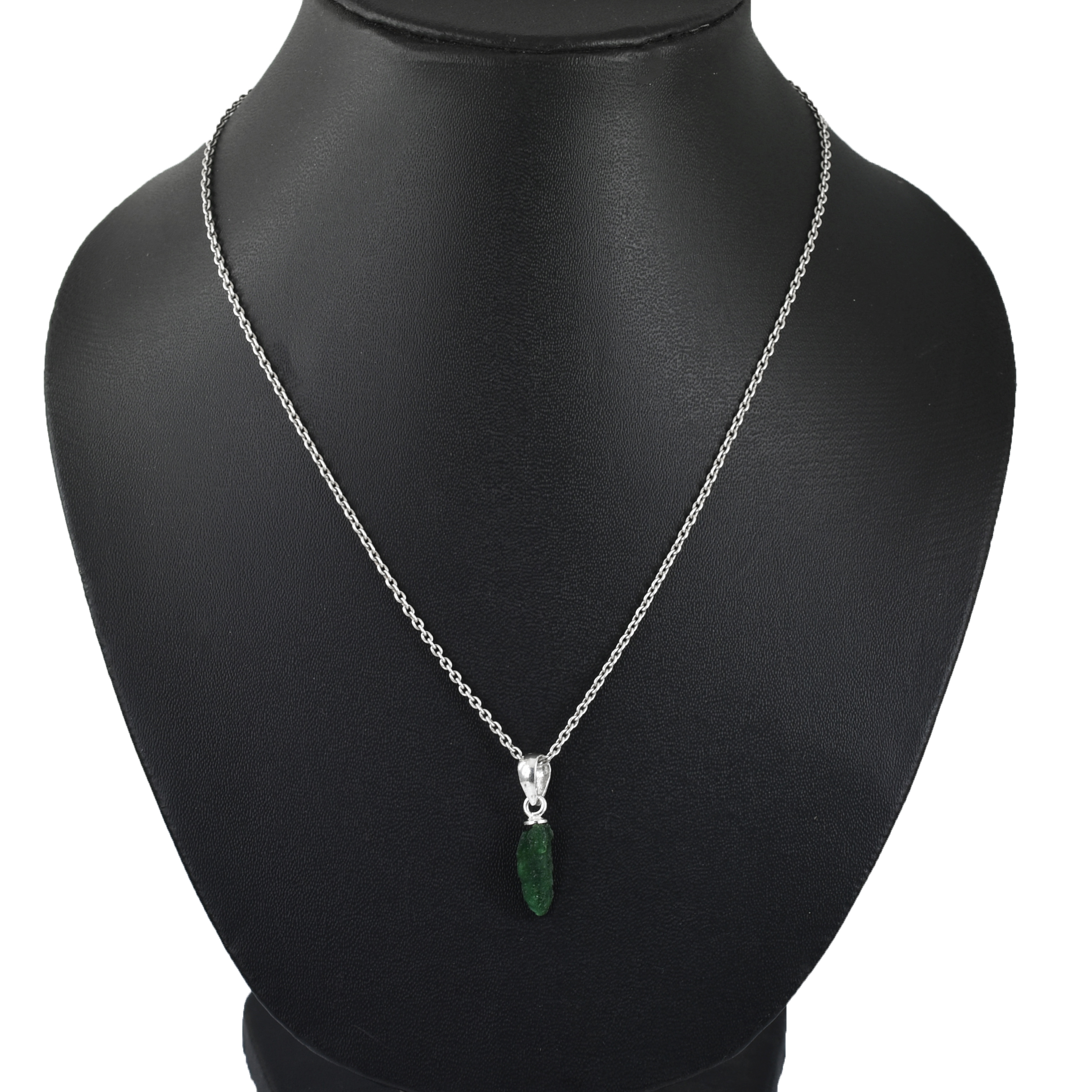 Emerald Gemstone Mantra Pendant For Mercury Planet- Certified Gemstone, Unisex - Image 4