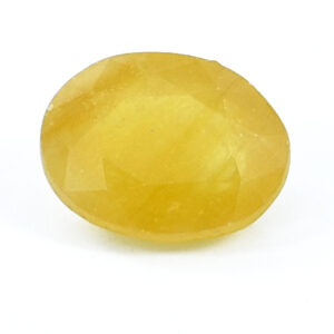 Natural 4.65 Cts Yellow Sapphire Gemstone – Oval Mixed Cut for Making Jewelry, Prosperity, Health & Success!