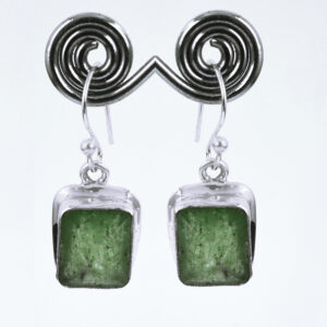 Emerald Gemstone Earrings | Emerald  Cut 11 x 8 mm | Natural Green Crystal Jewelry , gift for her, a birthstone jewelry piece, or a personal spiritual talisman