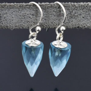 Blue Topaz Earrings | 16.65 Ct | 15 x 8.5 mm | Natural Sky Blue Gemstone