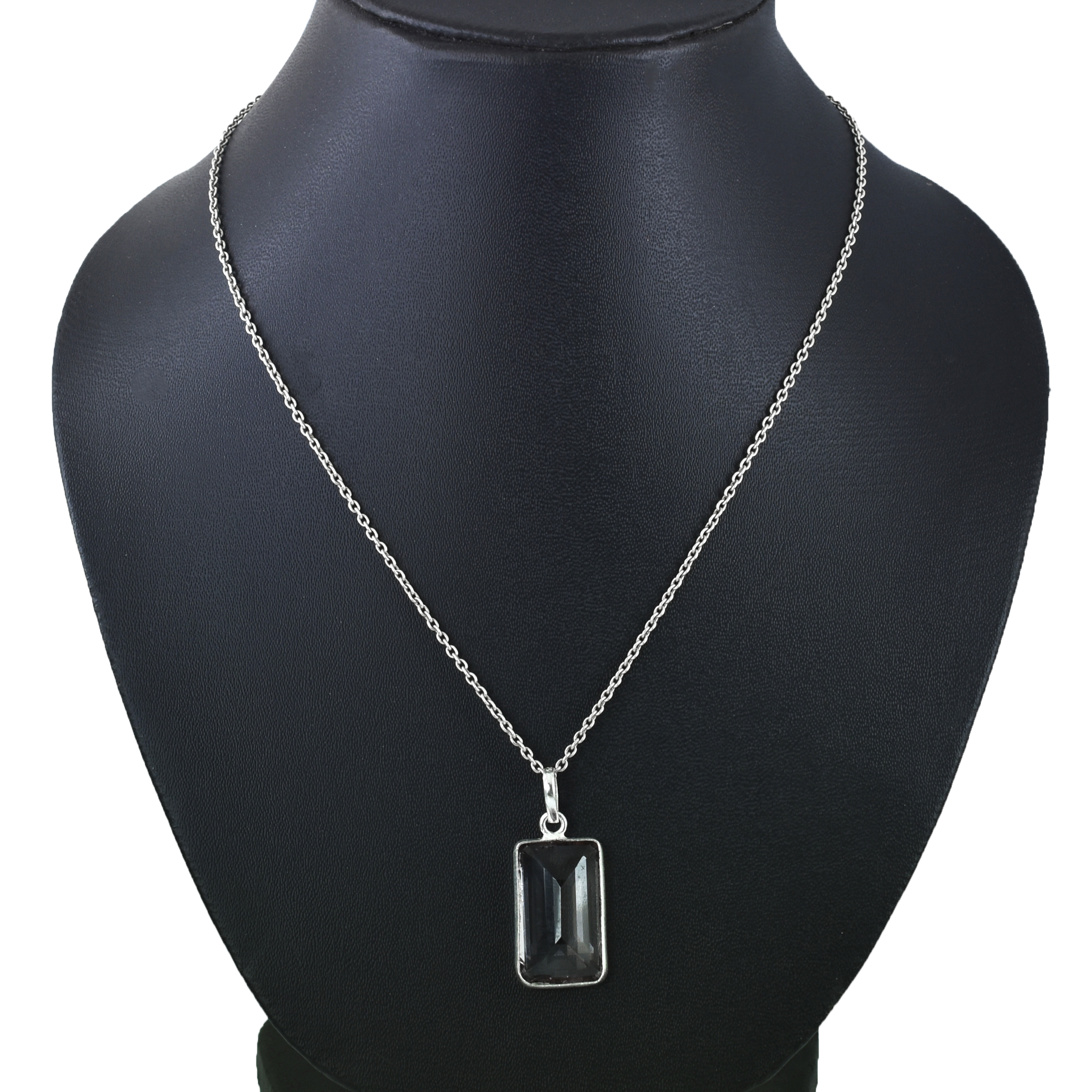 Natural Amethyst Pendant in 925 Sterling Silver | Emerald Cut | 22.5 x 13 x 7 mm | 4.66g | February Birthstone Jewelry with Free Chain , Gift For Love - Image 5
