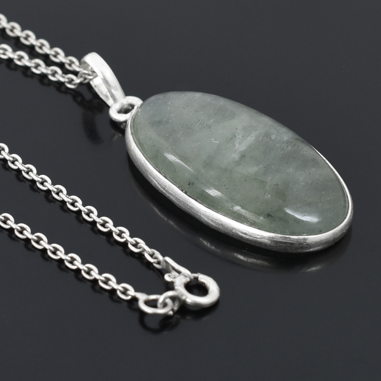 Aquamarine Pendant, Oval Cut ,41CT, 32 x 17 x 7 mm, Natural Gemstone - Image 4