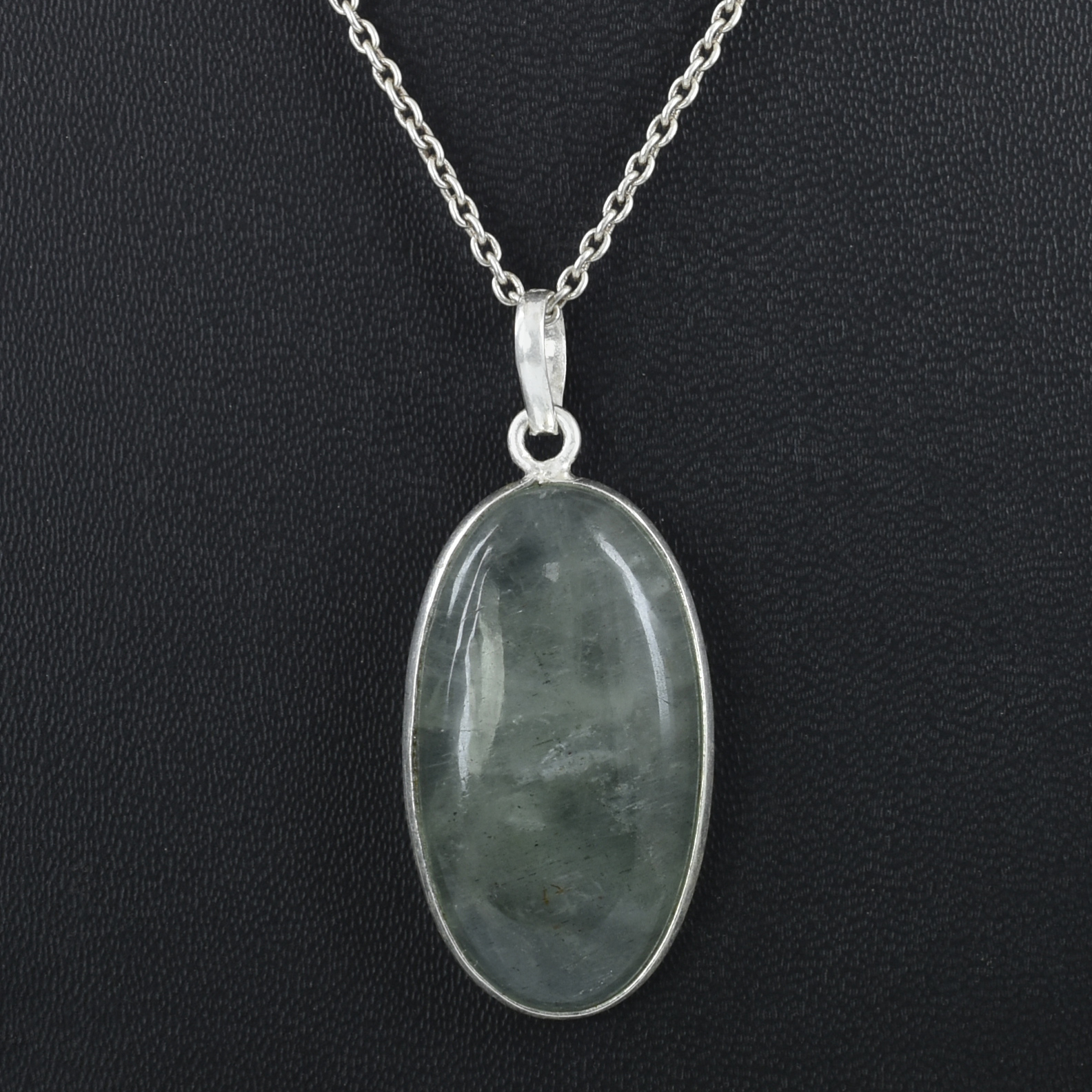 Aquamarine Pendant, Oval Cut ,41CT, 32 x 17 x 7 mm, Natural Gemstone - Image 6