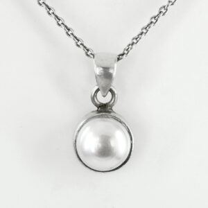 925 Silver Pearl Pendant | Round Cut 10 mm | 19.45 Ct | Natural Moti Gemstone Jewelry | June birthstone jewelry piece, astrology remedy, or thoughtful gift for her.