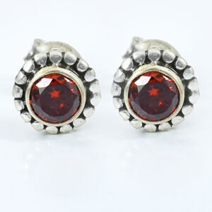 Earrings | 11.45 Ct | 4 mm | Natural Red Gemstone Jewelry , January birthstone jewelry piece, astrology remedy, or gift for her.