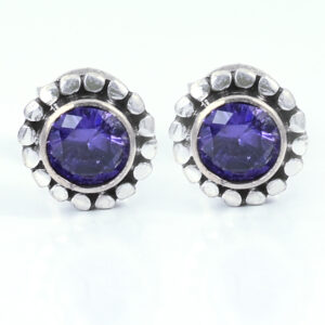 925 Silver Amethyst Stud Earrings | Round Cut 4.5 mm | 11.50 Ct | Natural Purple Gemstone Jewelry