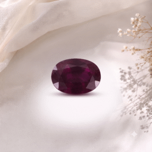 Huge Natural Ruby Gemstone – 96.30 Carats, Oval Mixed Cut, Certified, Making for Jewelry